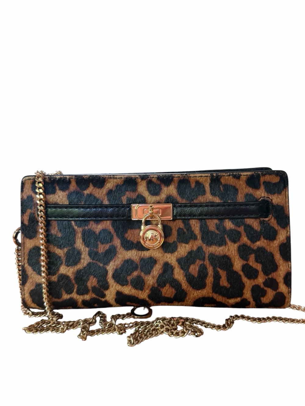 Michael Kors Leopard Print Crossbody Bag - Brown/Black